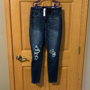 NEVER WORN high wasted dark wash jeans - 2 short